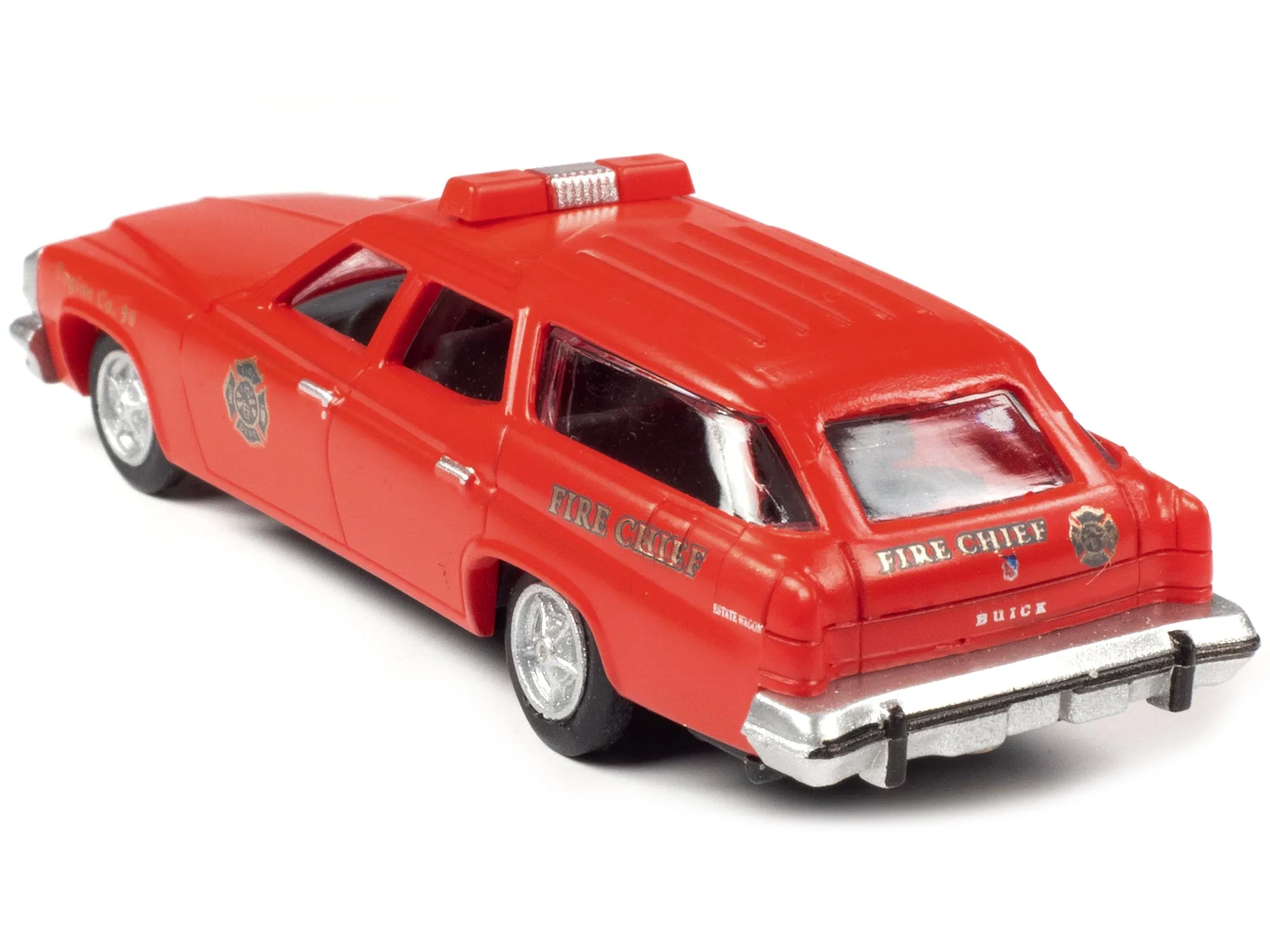 1974 Buick Estate Station Wagon Red Fire Chief 1/87 (HO) Scale Model by Classic Metal Works