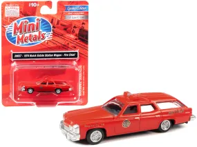 1974 Buick Estate Station Wagon Red Fire Chief 1/87 (HO) Scale Model by Classic Metal Works