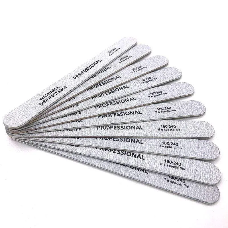 50 X High Quality Wood Nail Files Artificial Nails Tips File 180/240 Disposable Cuticle Remover Callus Nail Art Styling Tools