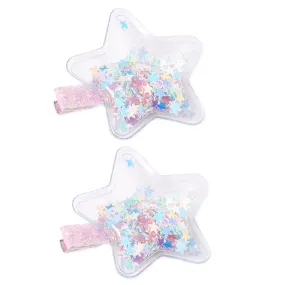 Accessorize London Girl's Multi Set Of 2 Shakey Star Salon Hair Clips