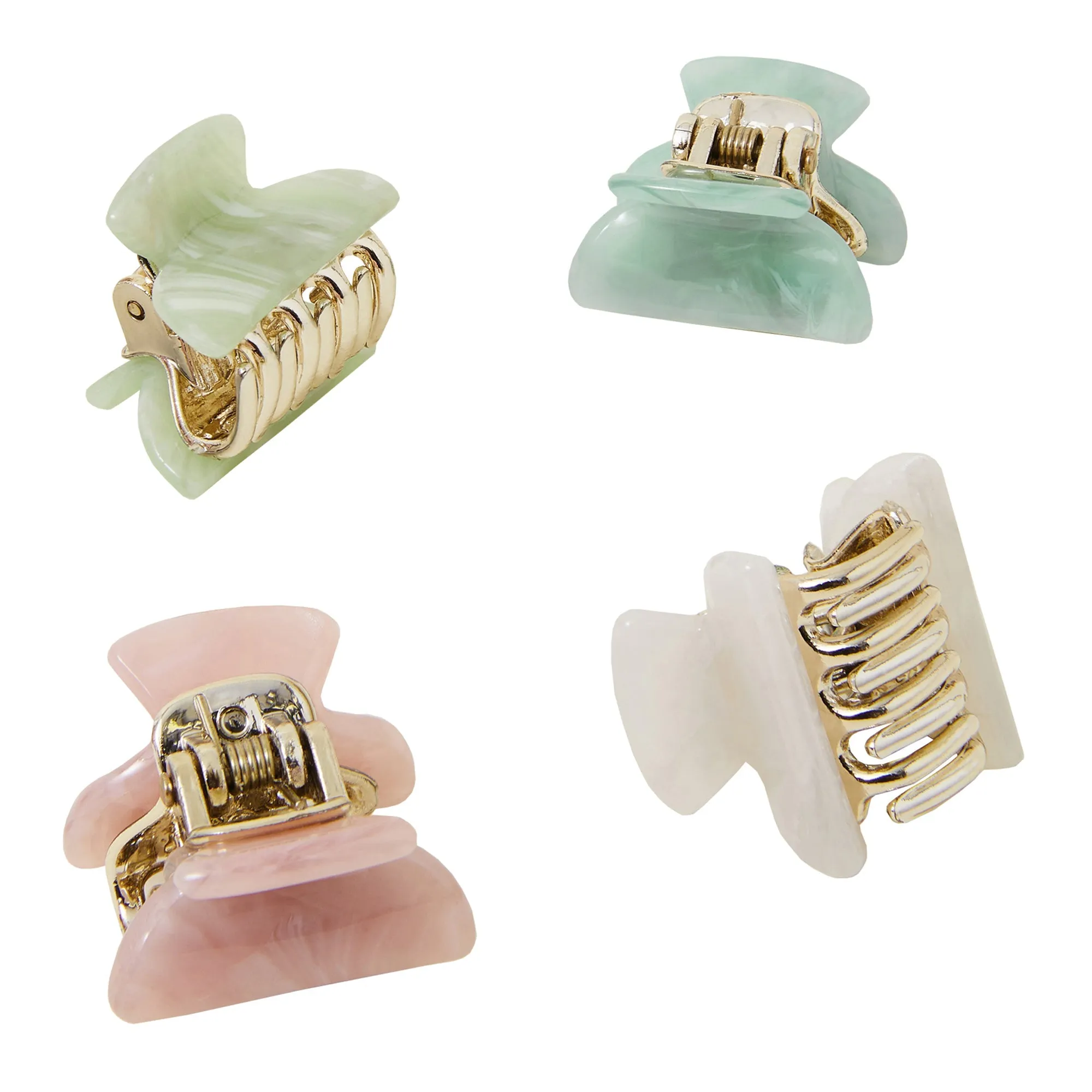 Accessorize London Women's Multi Mini Resin Claw Clips Set Of Four