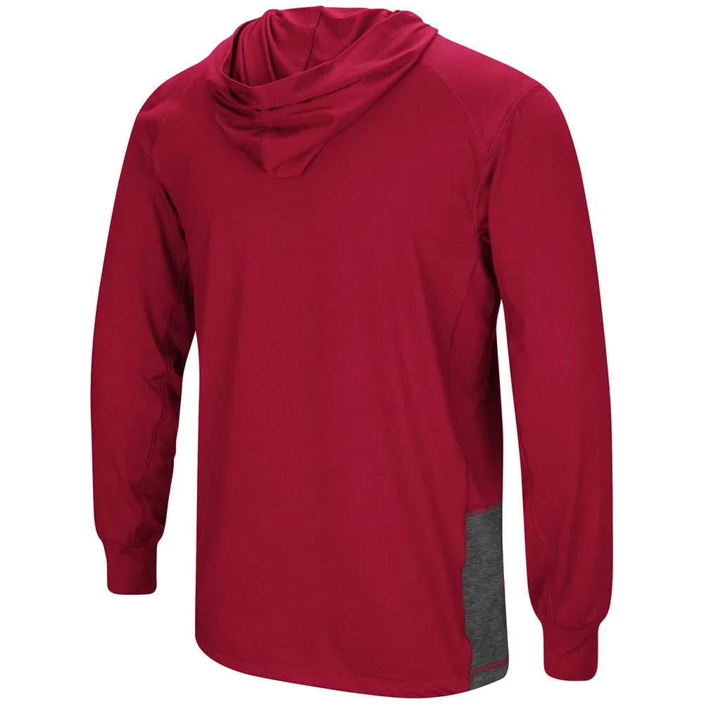 Alabama Crimson Tide Colosseum Cardinal LS Hooded T-Shirt