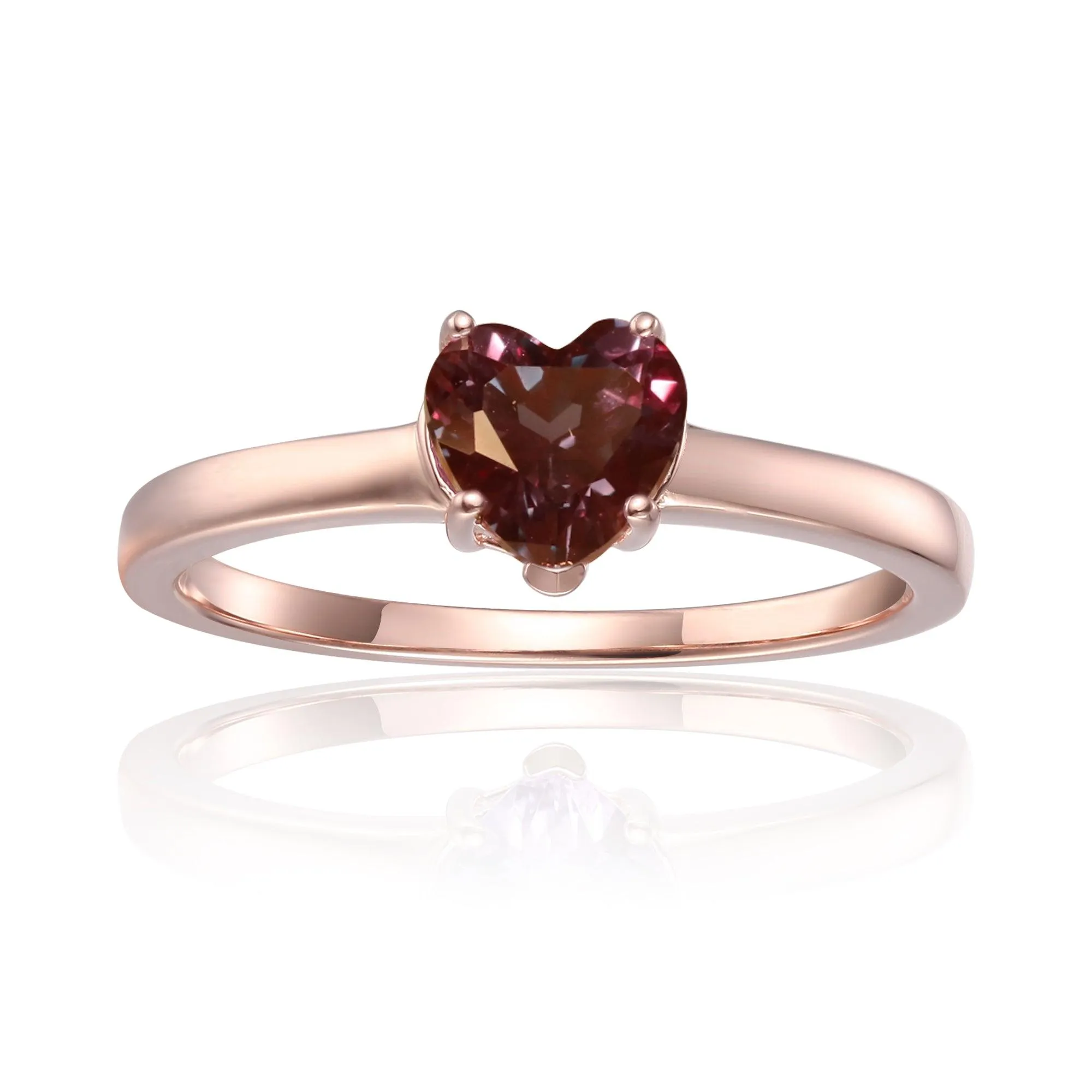 Alexandrite Solitaire Heart Ring