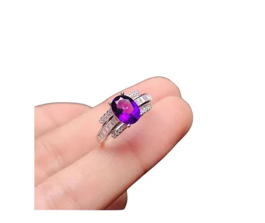 Amethyst Rose Gold & Platinum Resizable Ring