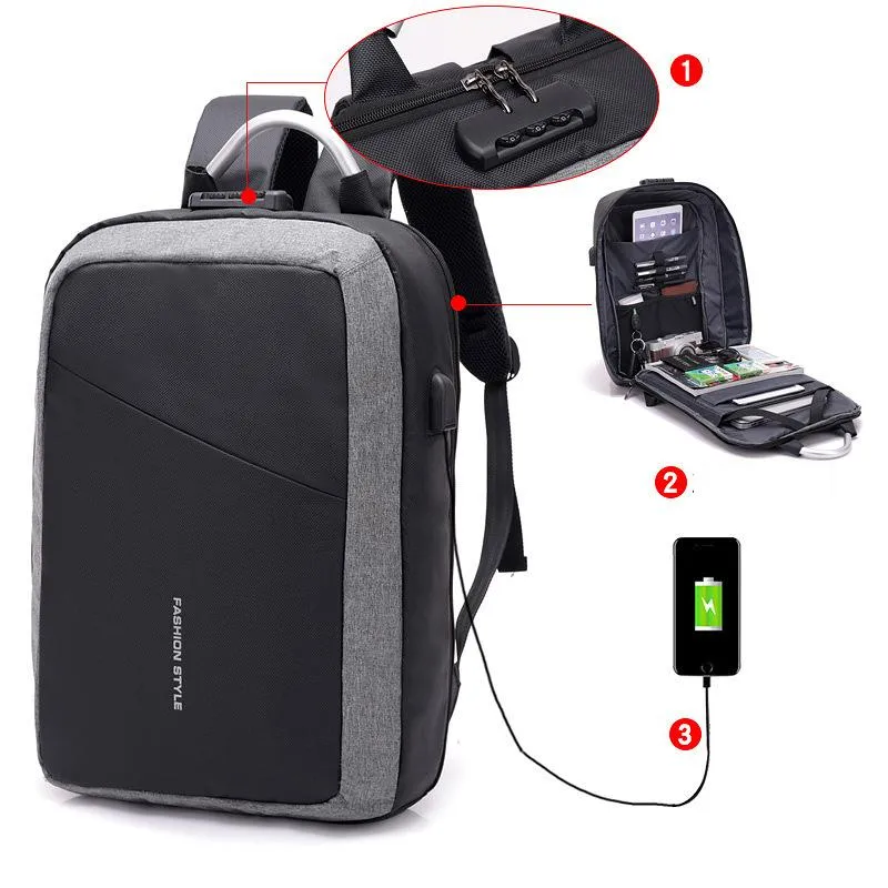 Anti-Theft USB charging Electronic storage Bag