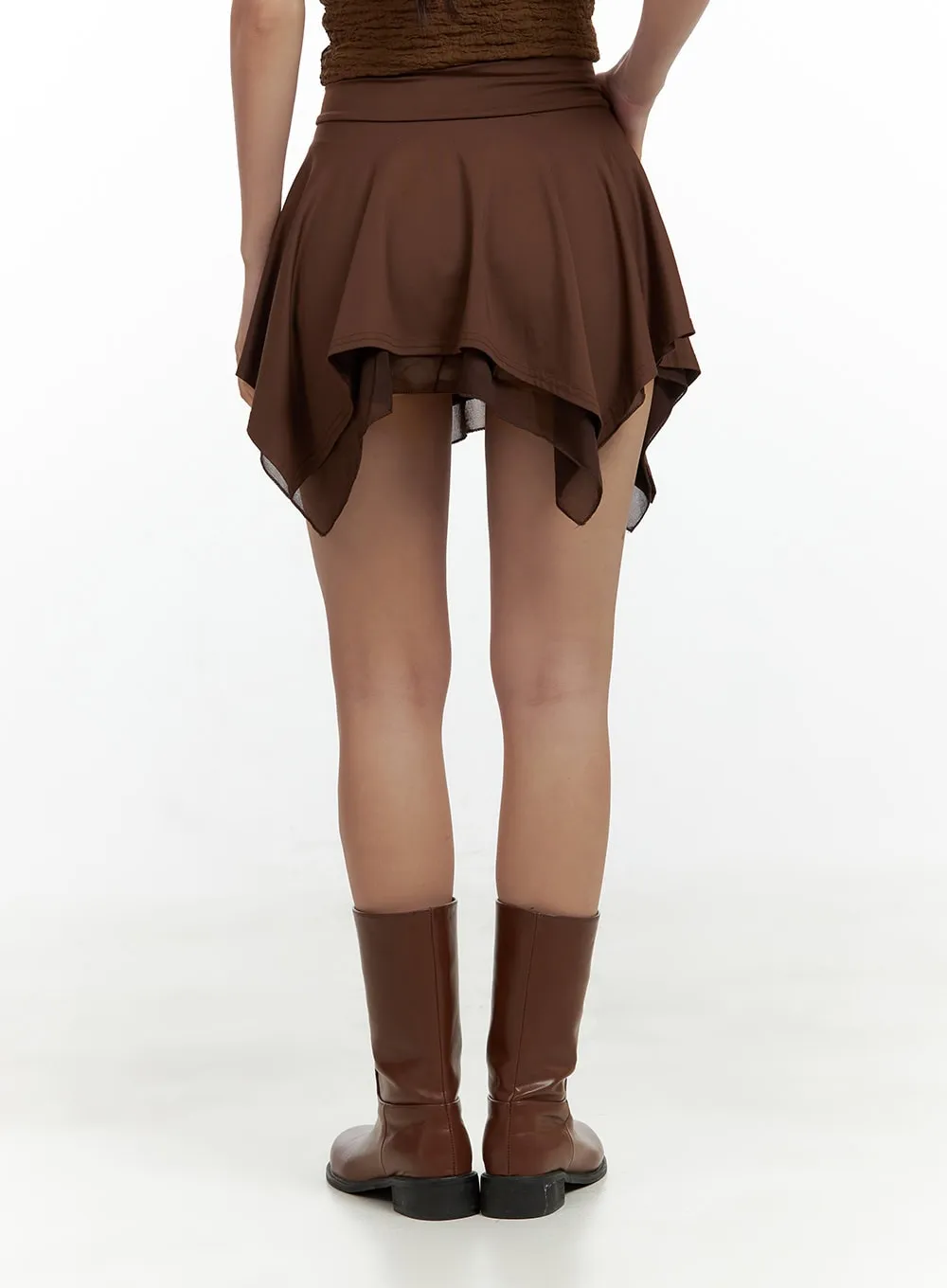 Asymmetrical Ruffle Mini Skort CU420