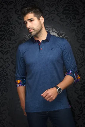 Au Noir Stretch Polos | Goldini Dark Blue