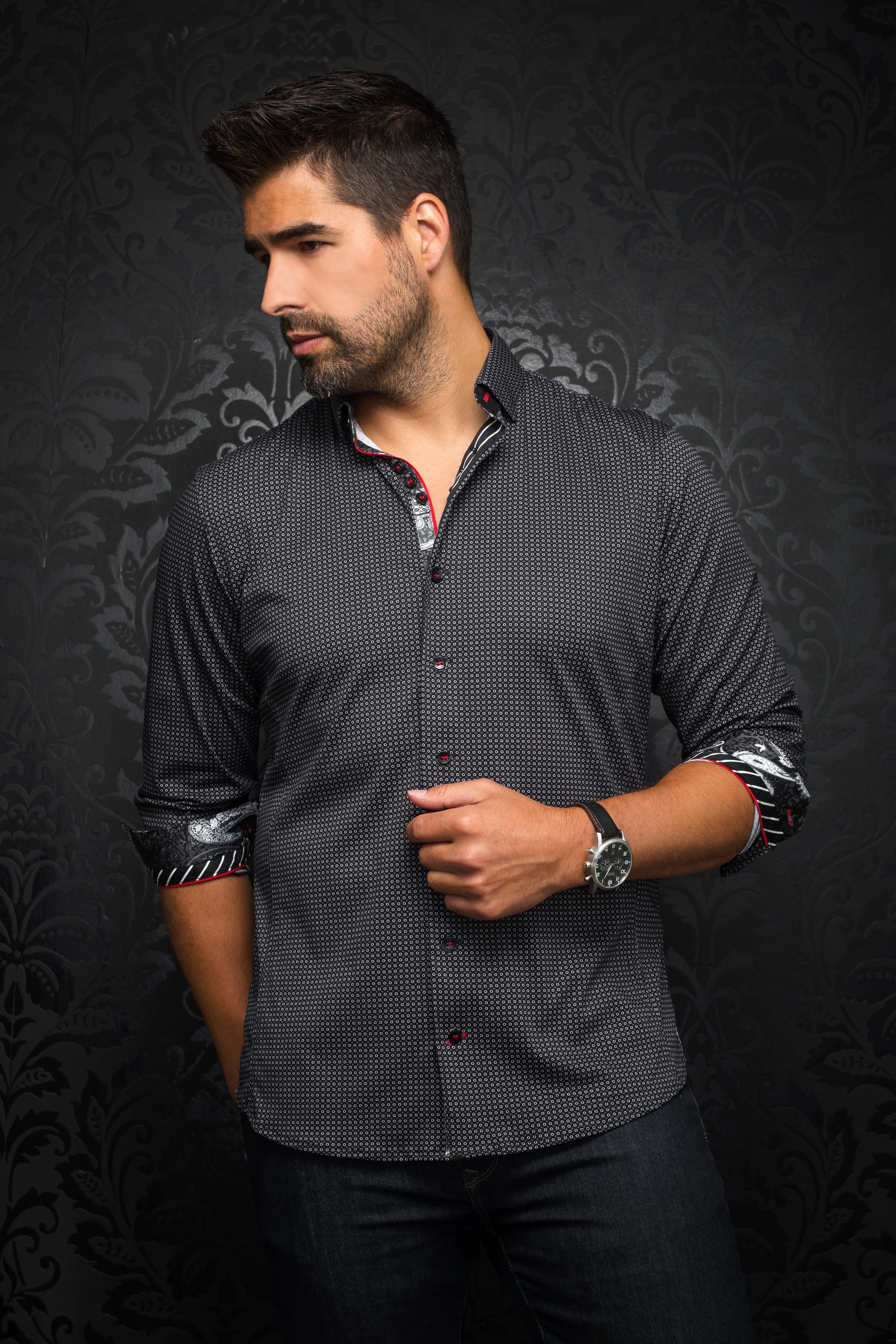 Au Noir Stretch Shirt | Blondel Black