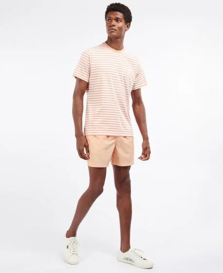 BARBOUR Delamere Stripe Tee Coral Sands