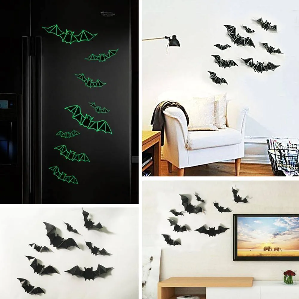 Bat Vinyl Wall Stickers (8 pieces)