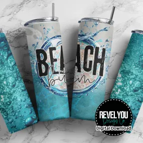 Beach Bum Bubbles - Digital Tumbler PNG