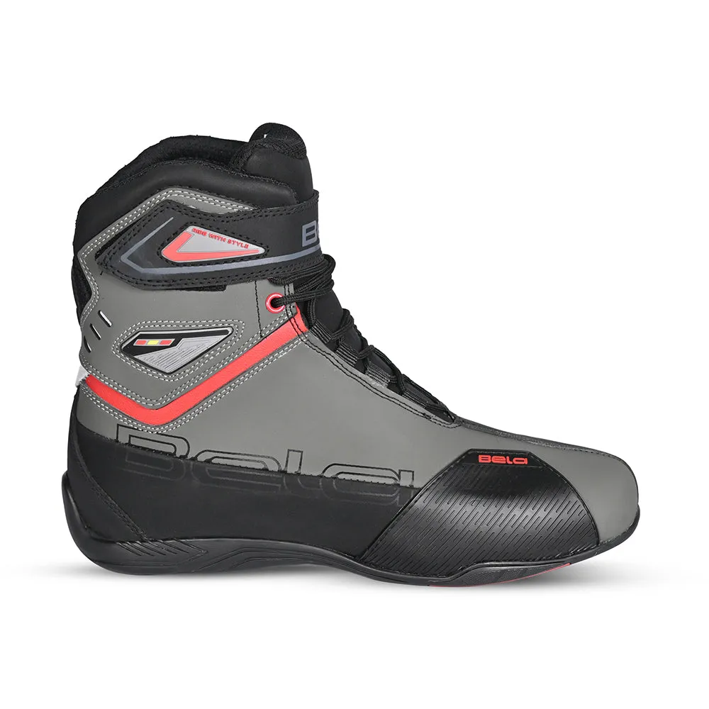 BELA Blaze Urban Motorcycle Boots Black Grey Red