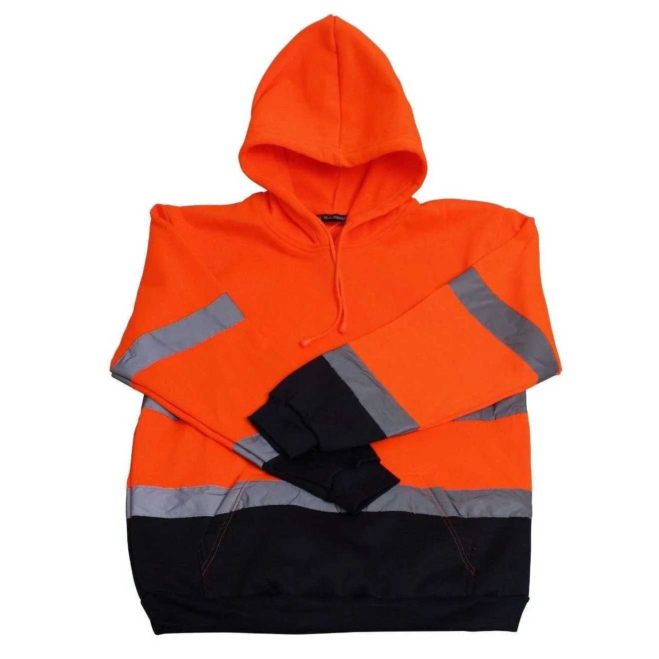 Blackrock Hi Vis Orange Navy Hooded Sweatshirt