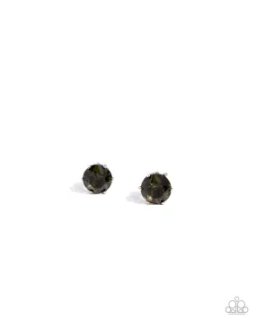 Breathtaking Birthstone (August) Peridot Green Rhinestone Earrings - Paparazzi Accessories