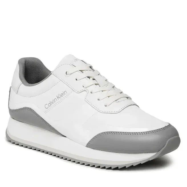 Calvin Klein Low Top Lace Up Heat Bond Sneakers HM0HM00551-WHTGRY