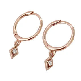 Charlotte Rose Gold Huggie Earrings