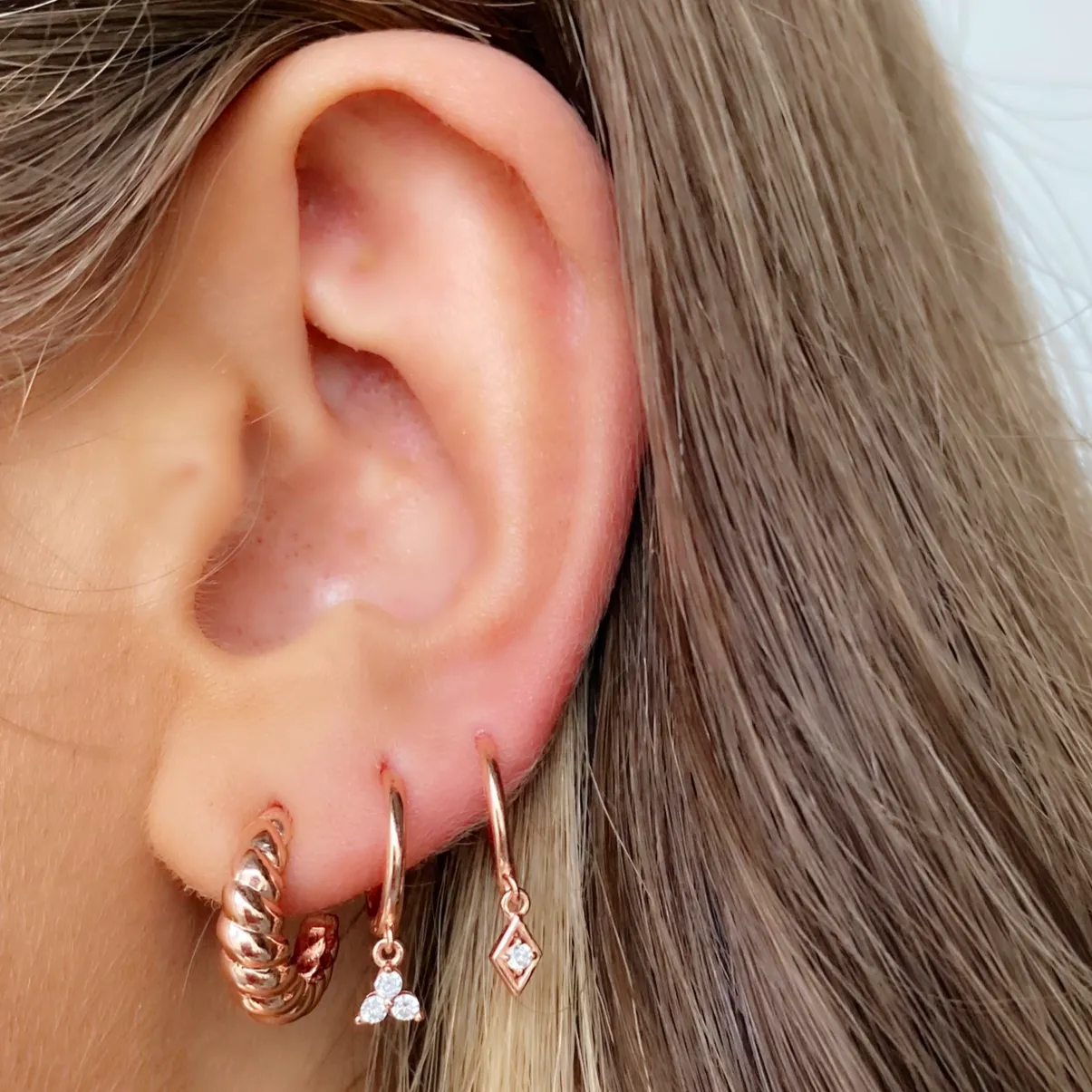 Charlotte Rose Gold Huggie Earrings