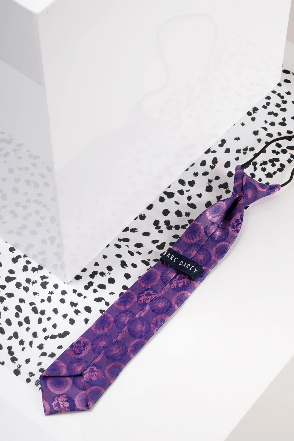 Children's Purple Bubble Circle Print Tie