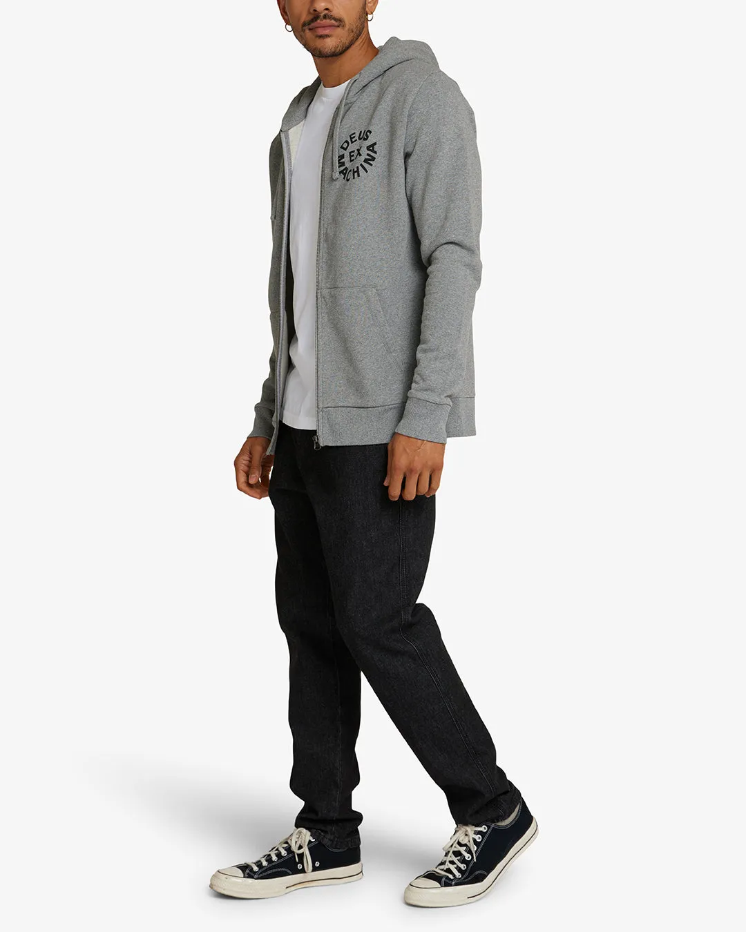 Circle Logo Hoodie - Grey Marle