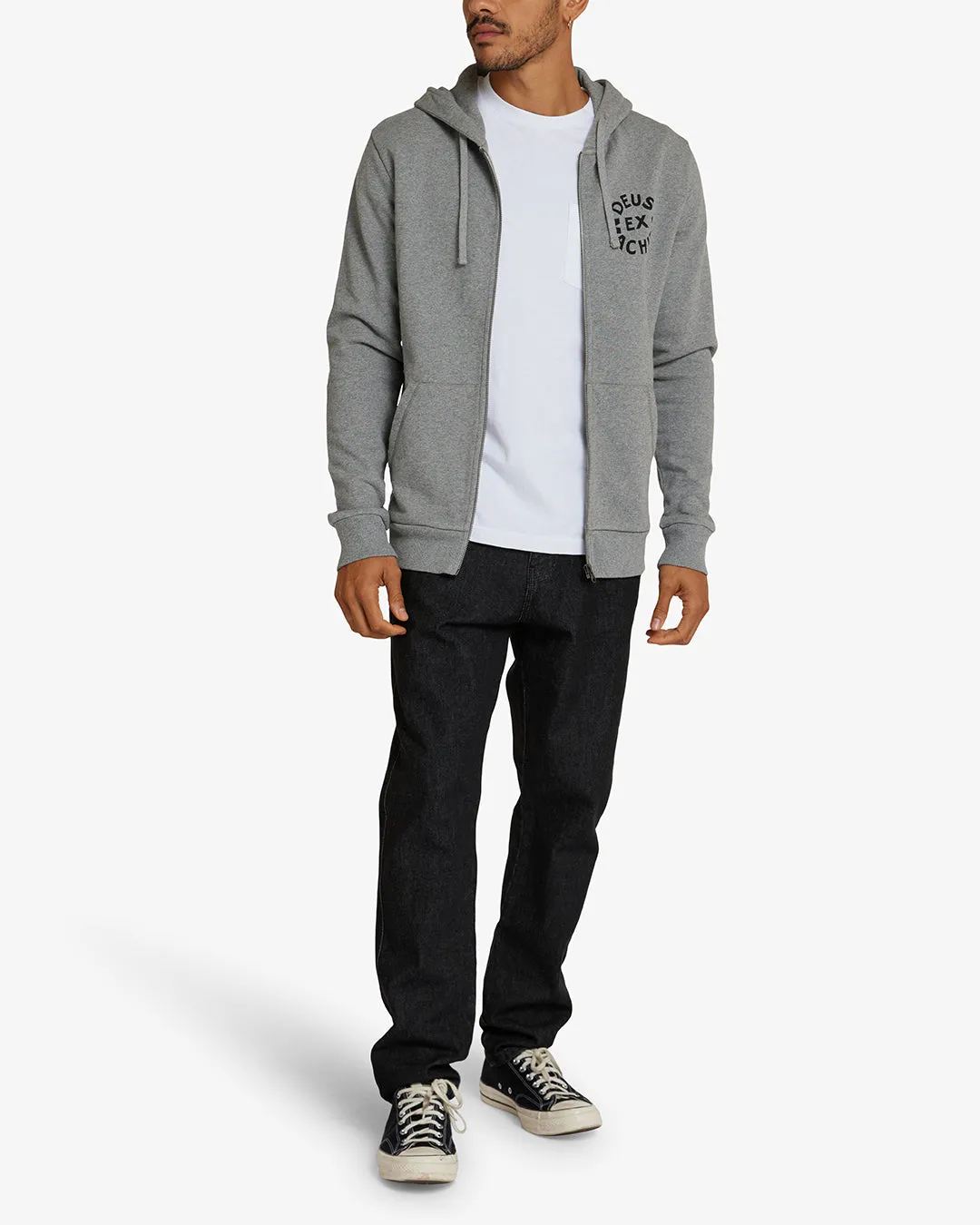 Circle Logo Hoodie - Grey Marle