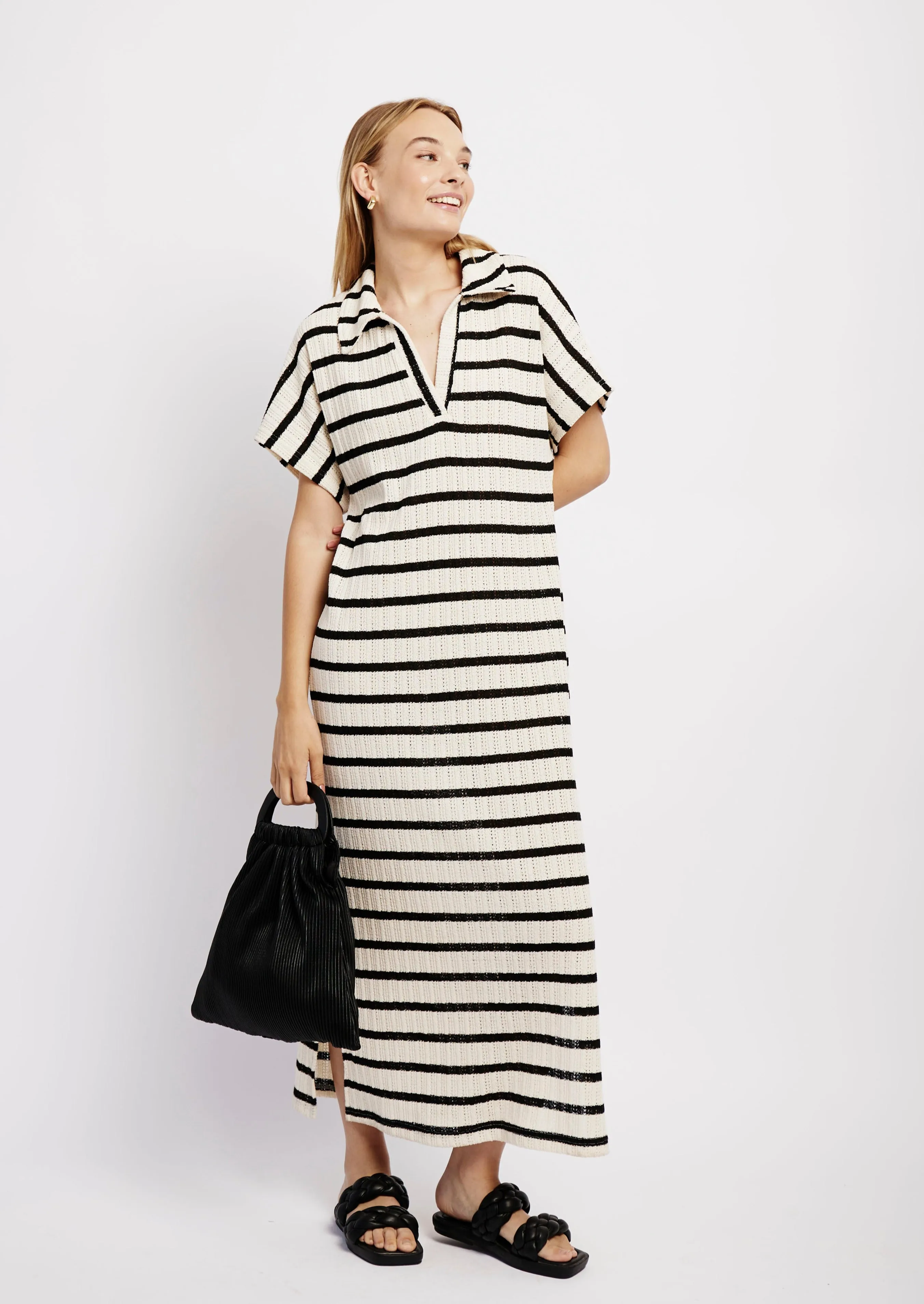 Collared Maxi Knit Dress