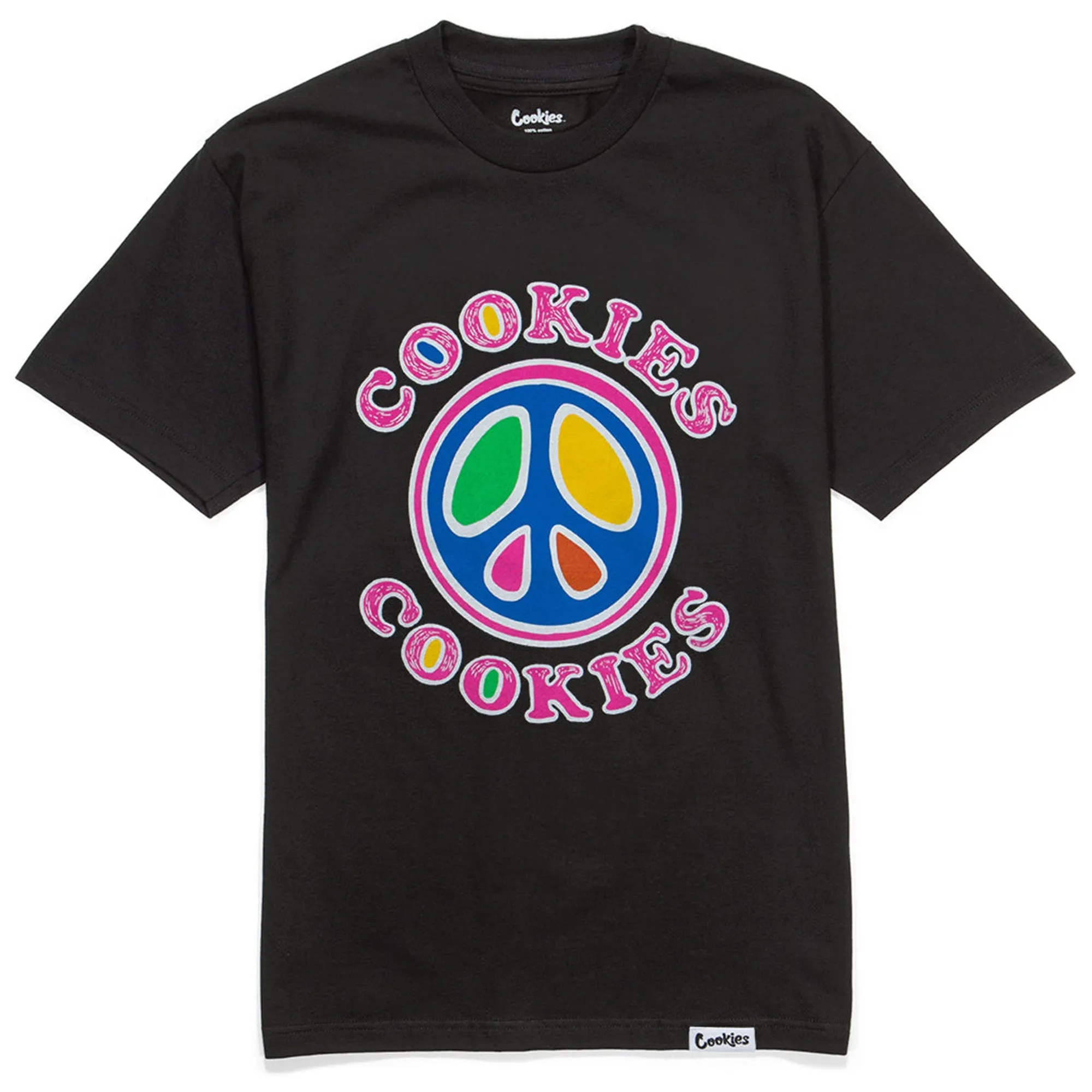 Cookies SF Men Peach Glow T-Shirt (Black)