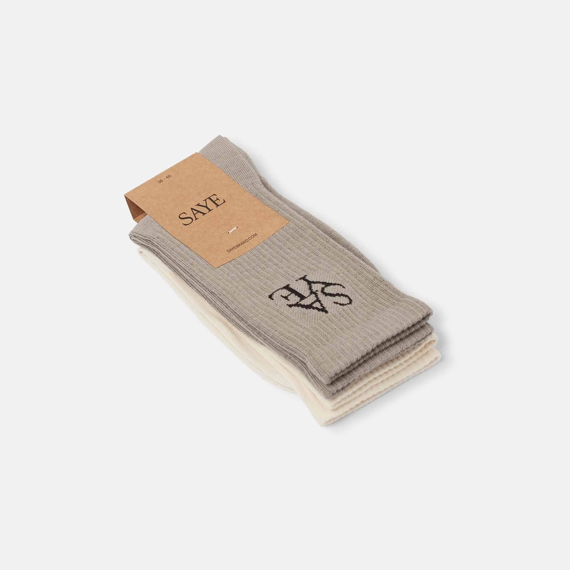 Crew Everyday Socks - Offwhite & Grey