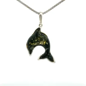 Dolphin Amber Pendant