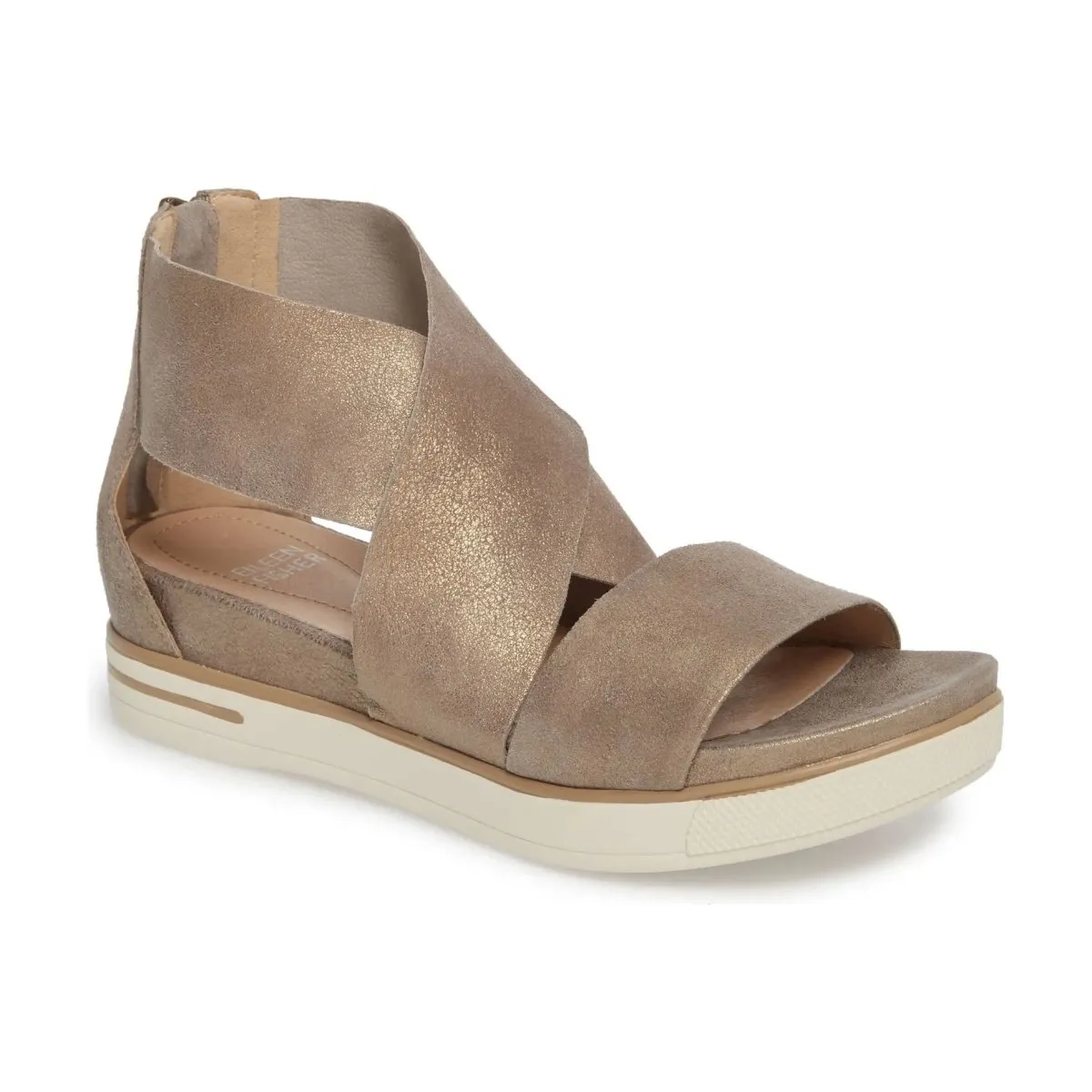 Eileen Fisher Women's Sport Wedge Sandal Platinum Buc