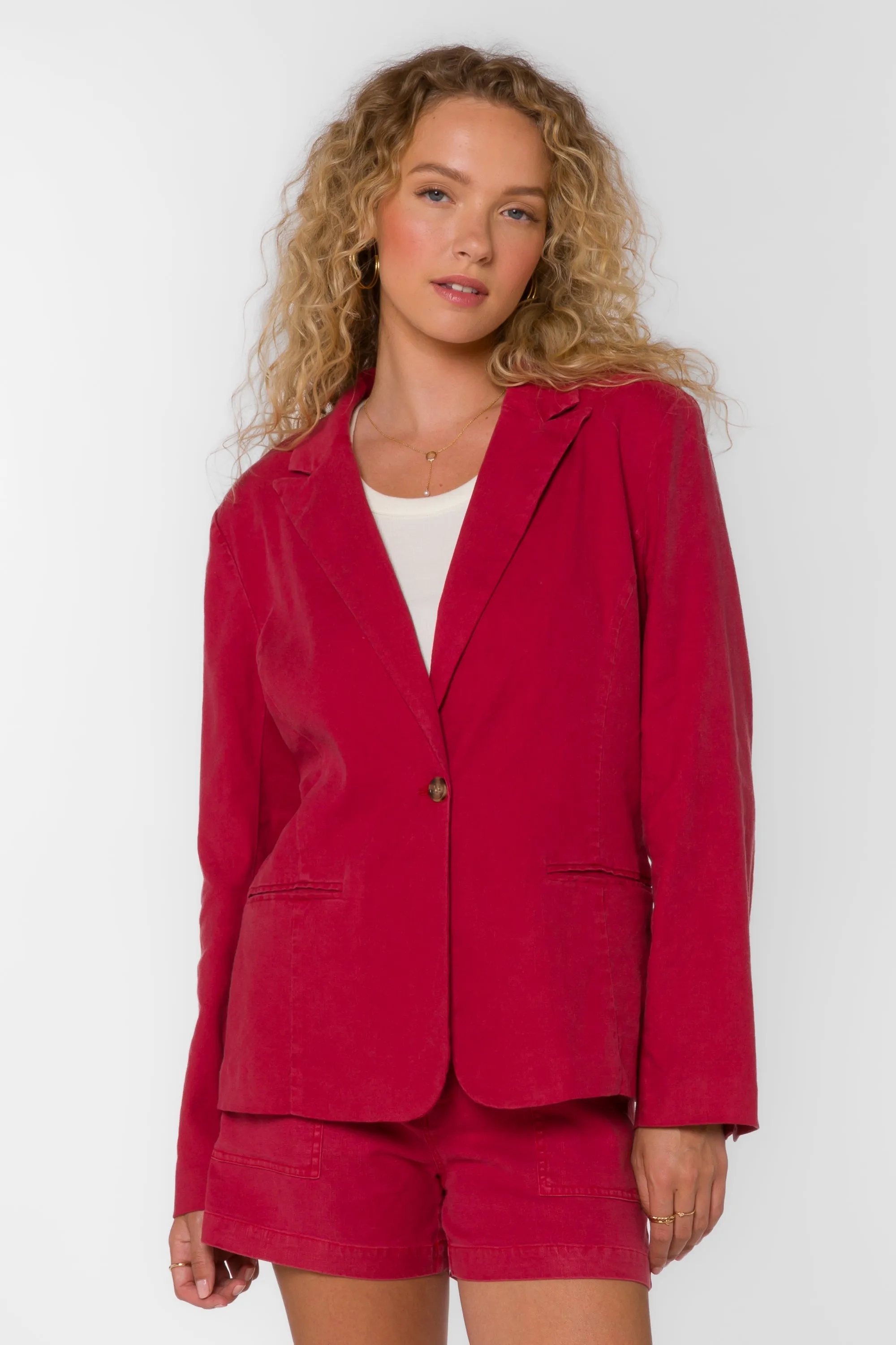 Enza Spicy Red Blazer