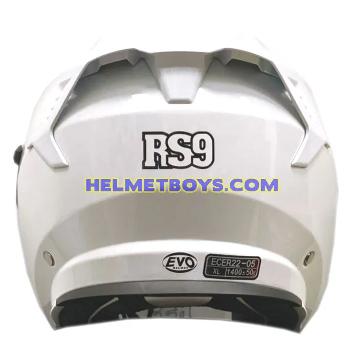 EVO RS9 Motorcycle Sunvisor Helmet GLOSSY WHITE