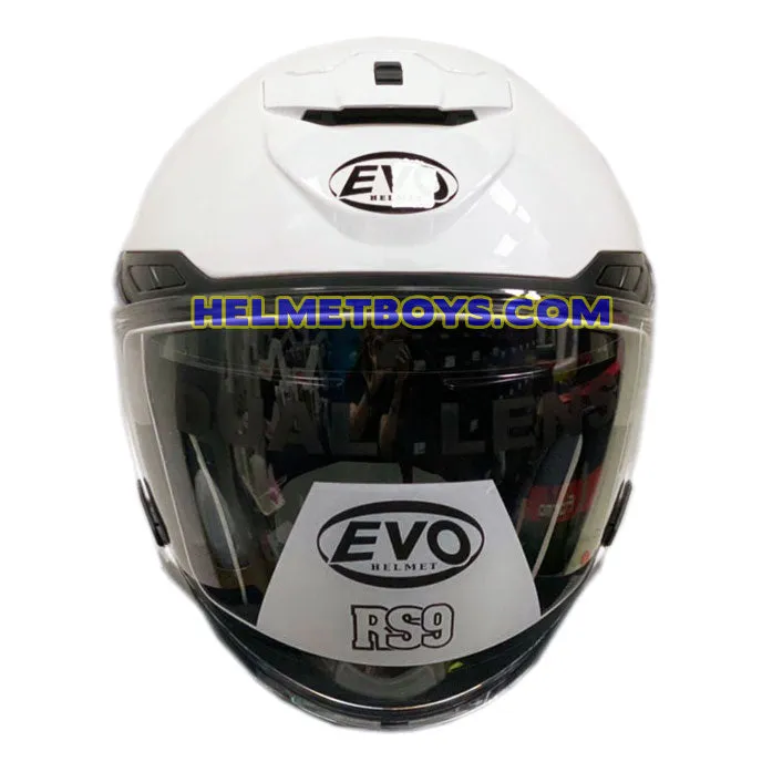 EVO RS9 Motorcycle Sunvisor Helmet GLOSSY WHITE