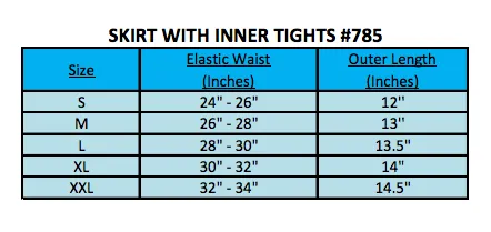 FBT SKIRT w' INNER THIGHTS - SKORTS #785 -