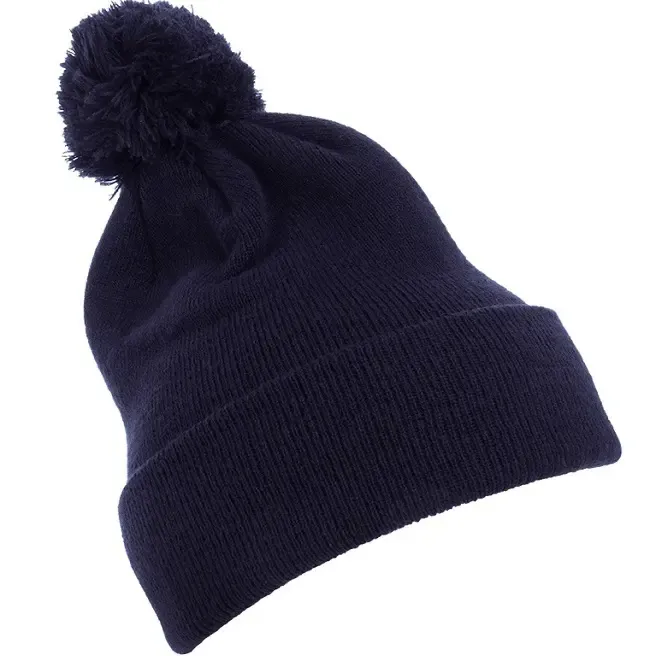 Flexfit Beanie with Cuff & Pom Pom