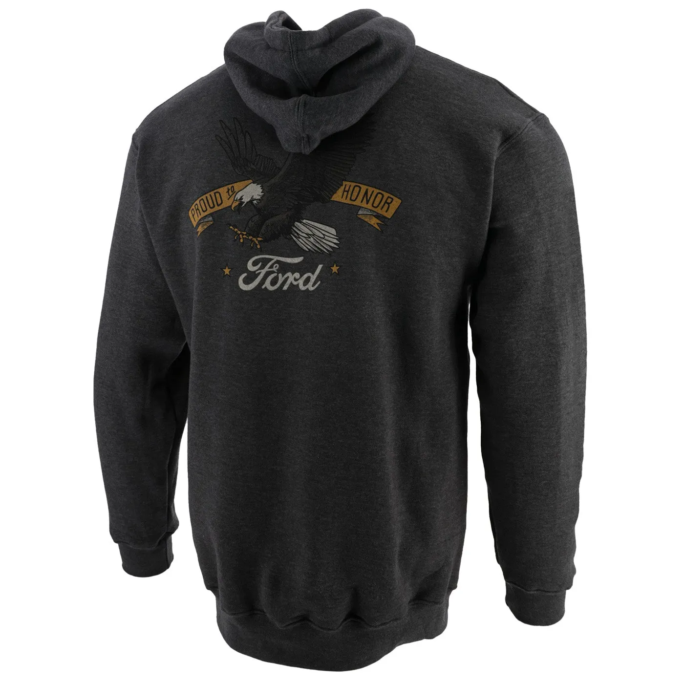 Ford Proud to Honor Men's Eagle Hooded Pullover Fleece