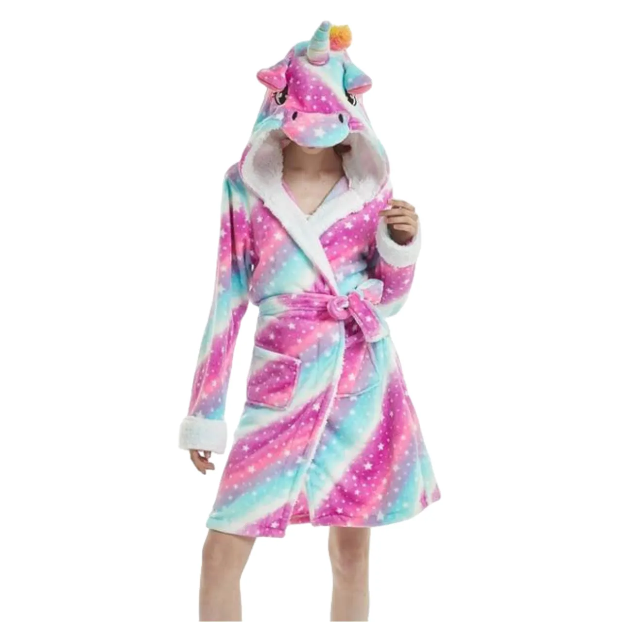 Galaxy Starry Sky Unicorn Adult Bathrobe