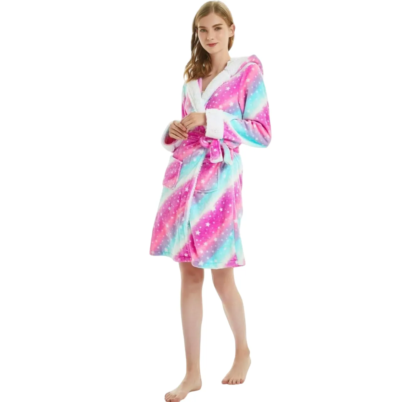 Galaxy Starry Sky Unicorn Adult Bathrobe