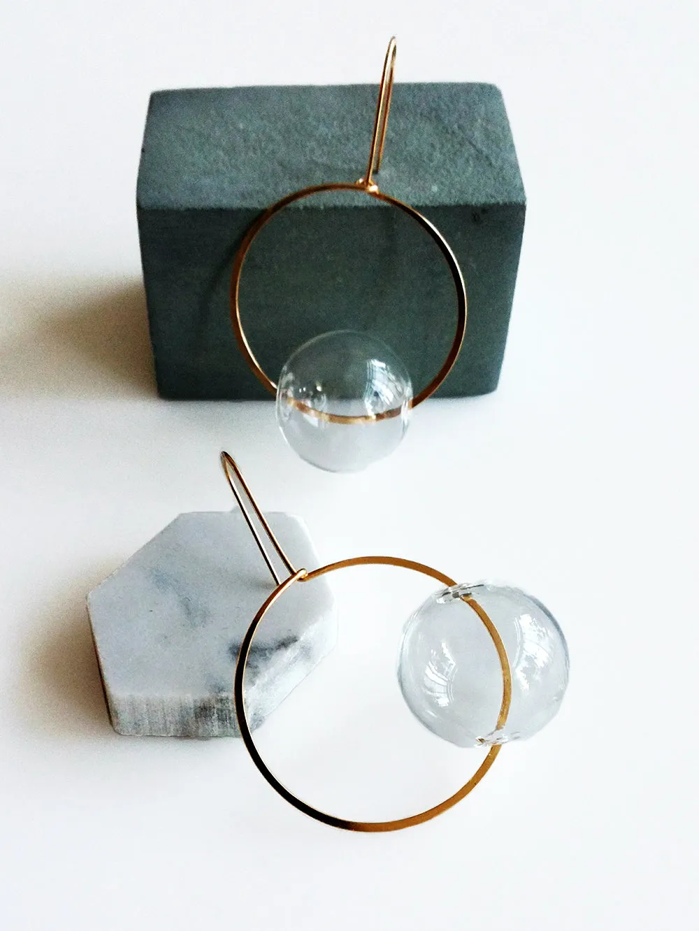 Hyworks: Round & Round Glass Earrings