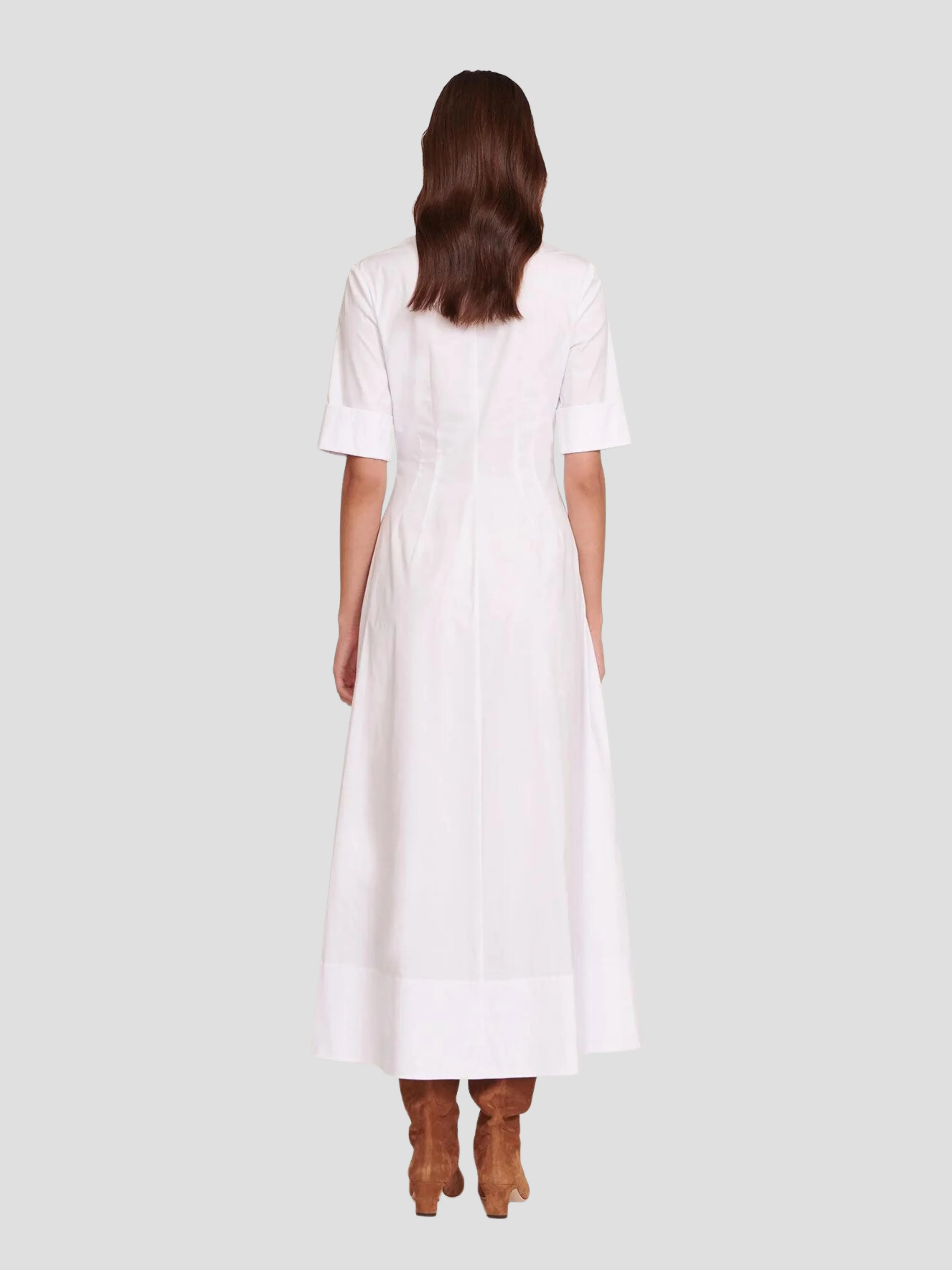 Joan White Maxi Shirt Dress