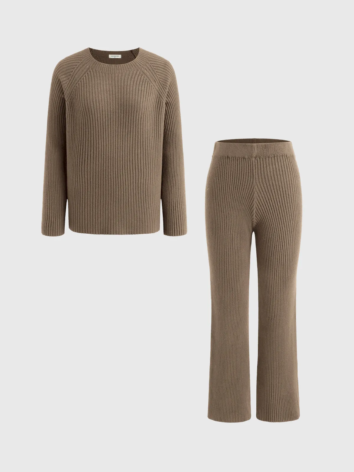 Knitted Sweater & Wide Leg Pant 2 Piece Lounge Set