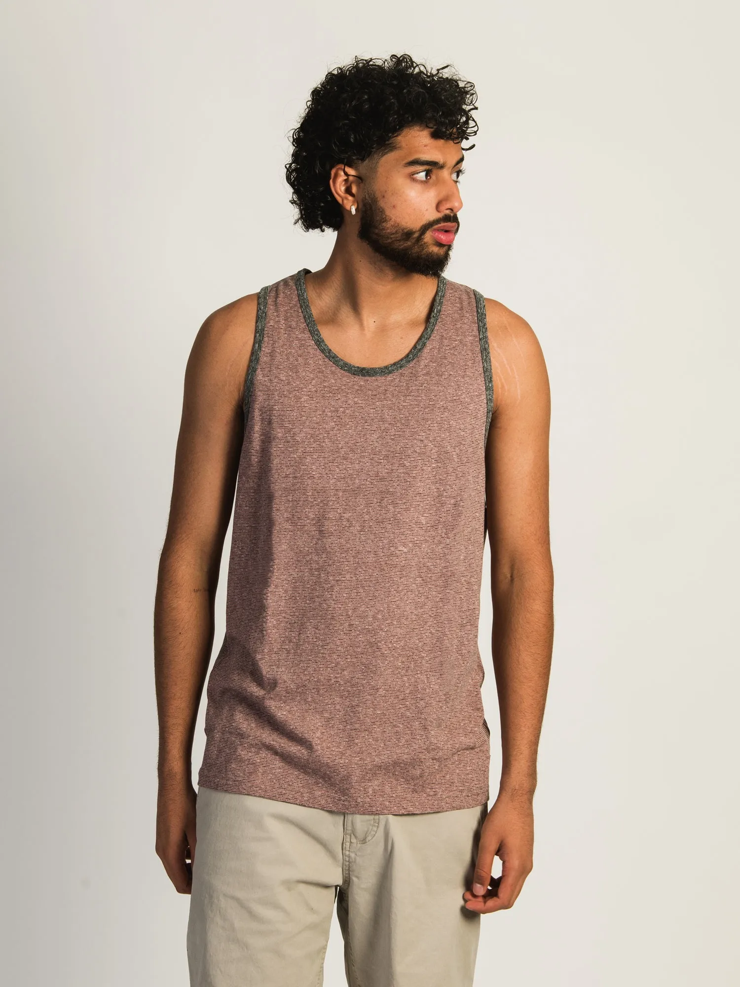 KOLBY CLEM MELANGE TANK - CORAL