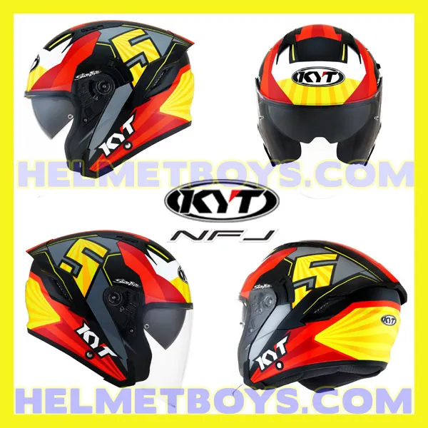 KYT NFJ Motorcycle Sunvisor Helmet JAUME MASIA 2019