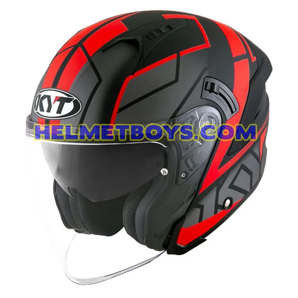 KYT NFJ Motorcycle Sunvisor Helmet MOTION FLUO