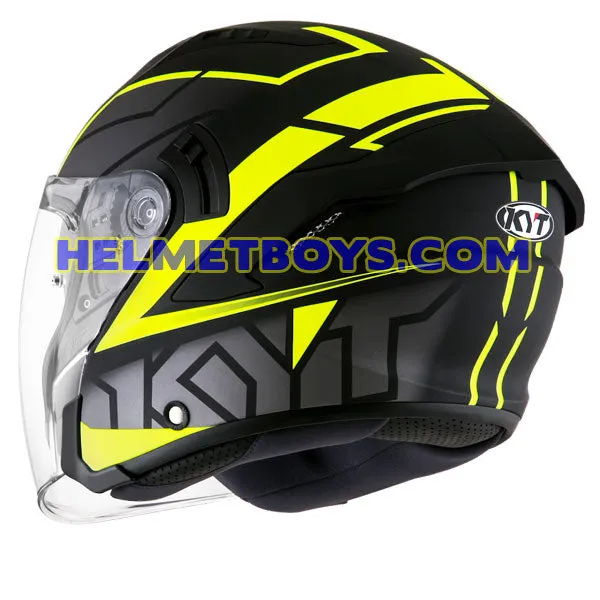 KYT NFJ Motorcycle Sunvisor Helmet MOTION FLUO