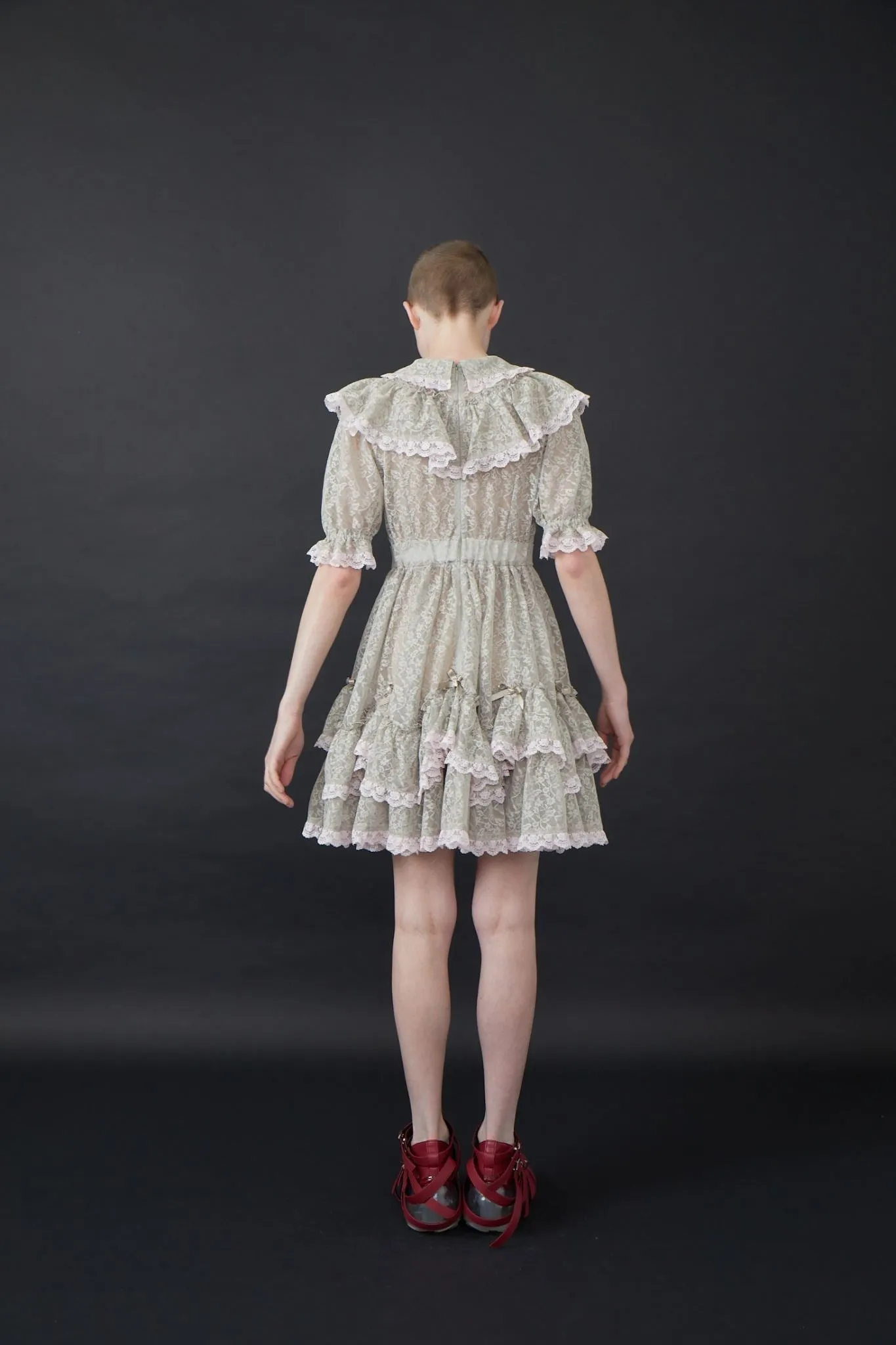 Lace Lolita Dress / Beige pink