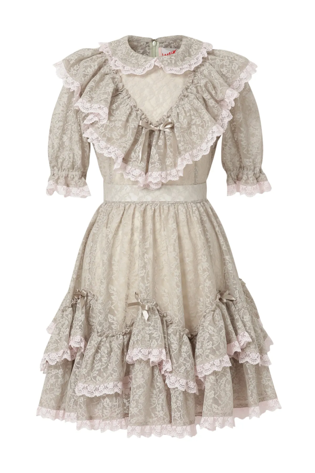 Lace Lolita Dress / Beige pink