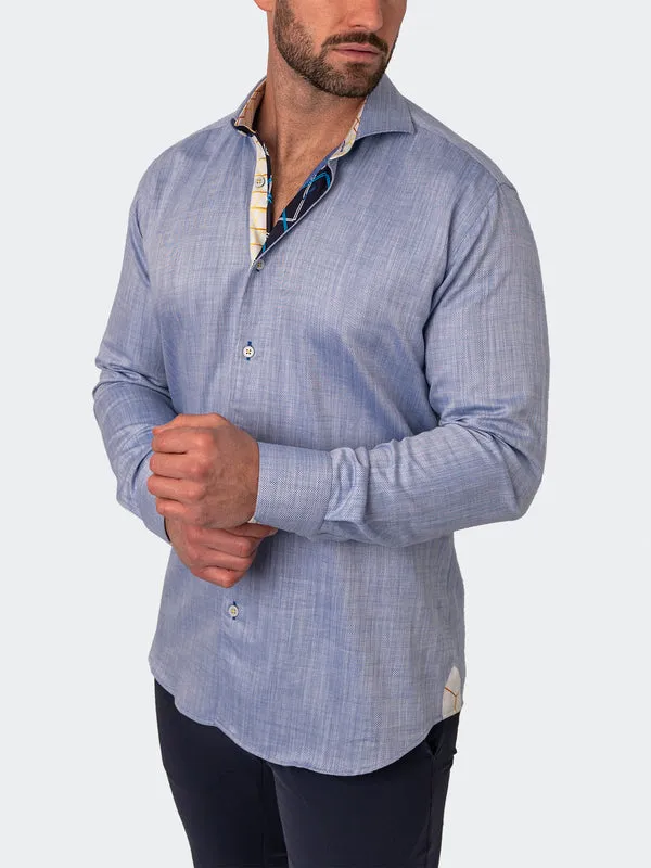 Maceoo Stretch Shirt | Einstein Flamblue Blue