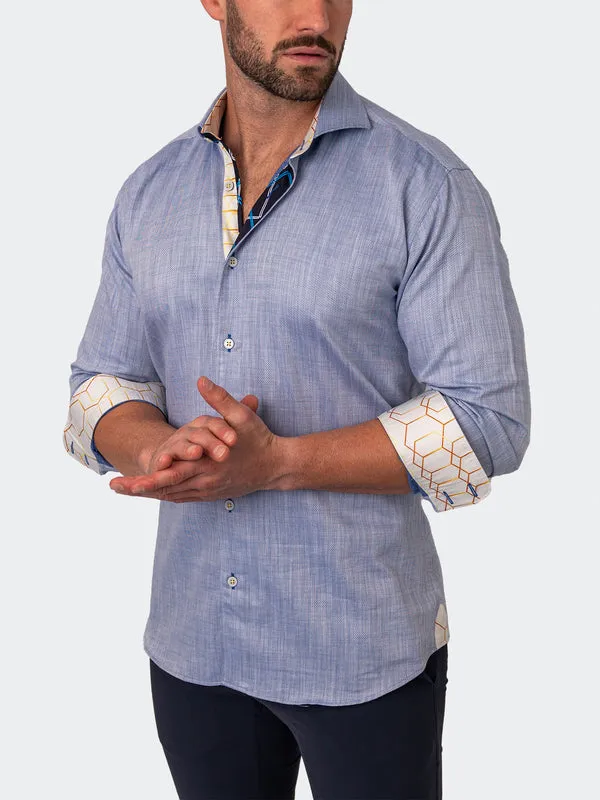 Maceoo Stretch Shirt | Einstein Flamblue Blue