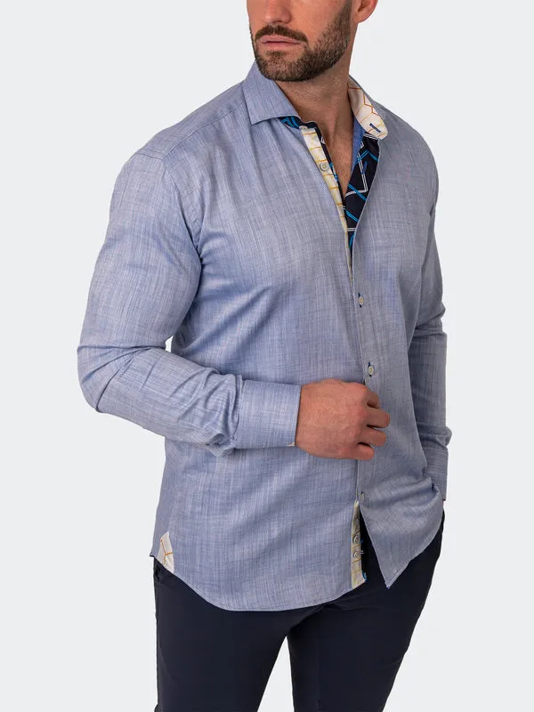 Maceoo Stretch Shirt | Einstein Flamblue Blue