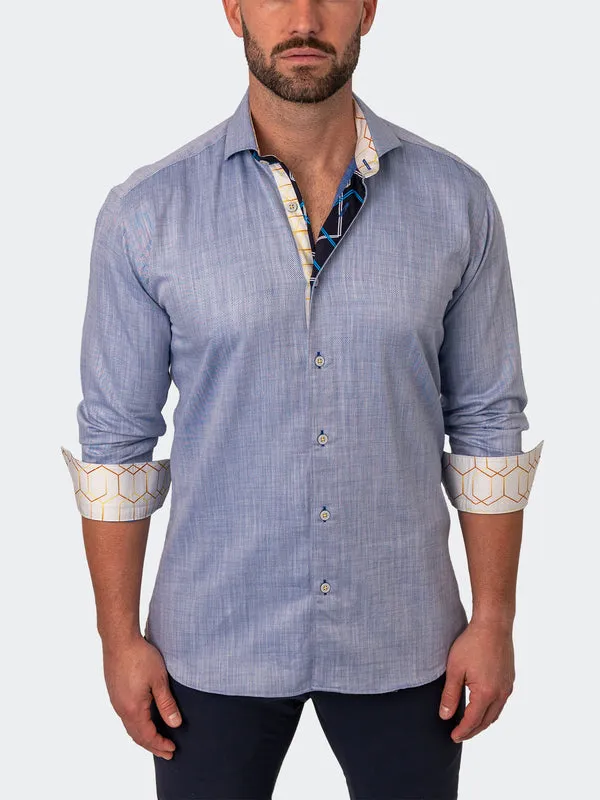 Maceoo Stretch Shirt | Einstein Flamblue Blue